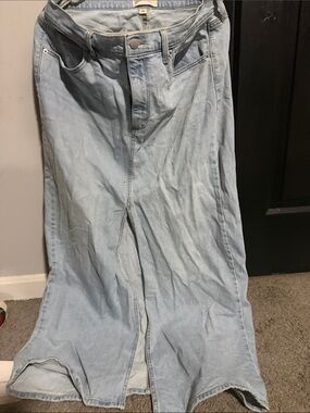 Universal Thread Light Blue Denim A-Line Maxi Skirt